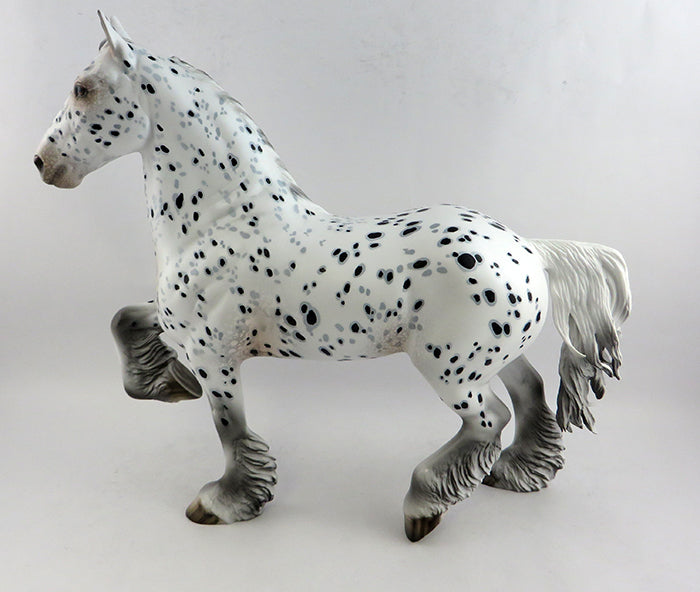 VAGABOND~OOAK EXTREME APPALOOSA TROTTING DRAFTER MODEL HORSE BY DAWN QUICK 1/6/17