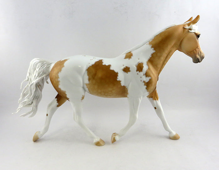 RUGBY-OOAK DAPPLE PALOMINO PAINT PALOUSE MODEL HORSE 1/6/17