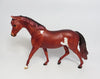 CUPIDS HEART-OOAK RED DAPPPLED METALLIC HEART PINTO  DECORATOR PONY MODEL HORSE 1-4-18