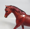 CUPIDS HEART-OOAK RED DAPPPLED METALLIC HEART PINTO  DECORATOR PONY MODEL HORSE 1-4-18