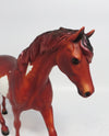 CUPIDS HEART-OOAK RED DAPPPLED METALLIC HEART PINTO  DECORATOR PONY MODEL HORSE 1-4-18