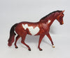 CUPIDS HEART-OOAK RED DAPPPLED METALLIC HEART PINTO  DECORATOR PONY MODEL HORSE 1-4-18
