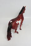 CUPIDS HEART-OOAK RED DAPPPLED METALLIC HEART PINTO  DECORATOR PONY MODEL HORSE 1-4-18