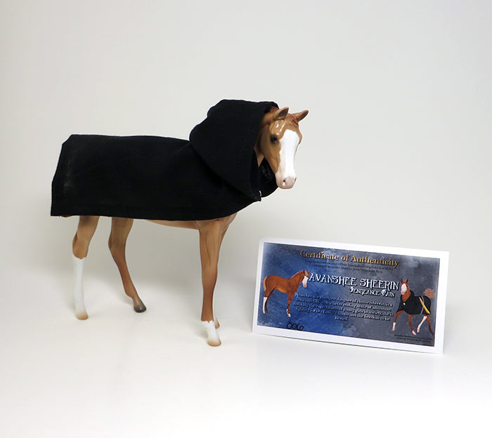 AVANSHEE SHEERIN -  LIGHT CHESTNUT WEANLING MODEL HORSE WITH CAPE