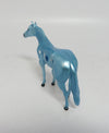 CHERUB-OOAK BLUE STOCK HORSE CHIP DECORATOR WITH BLUE AND WHITE HEARTS MODEL HORSE 1-17-18