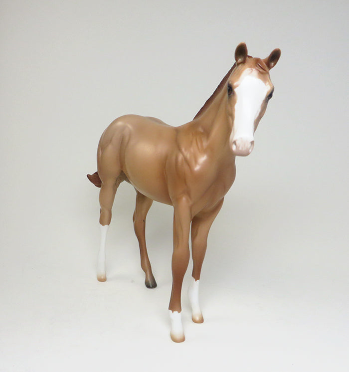 AVANSHEE SHEERIN -  LIGHT CHESTNUT WEANLING MODEL HORSE WITH CAPE