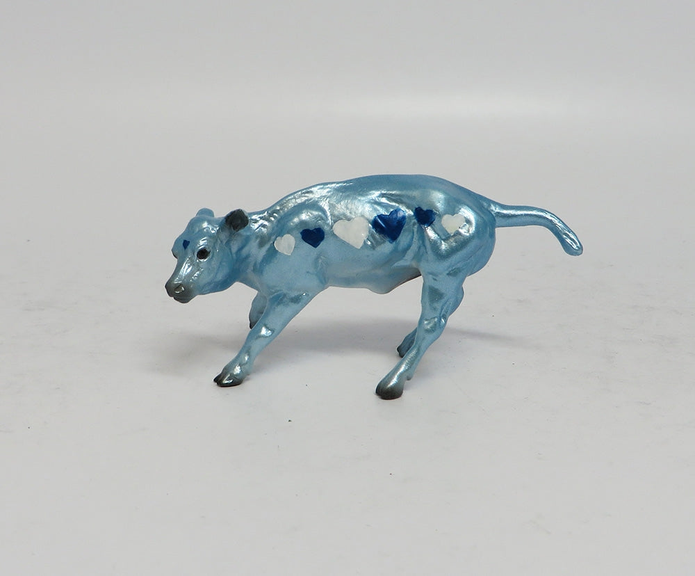 HANK-OOAK NON CUSTOM METALLIC LIGHT BLUE CALF W/ HEARTS EA 2018