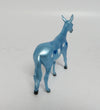 FLIRT-OOAK BLUE DECORATOR MULE CHIP WITH BLUE AND WHITE HEARTS MODEL HORSE 1-17-18