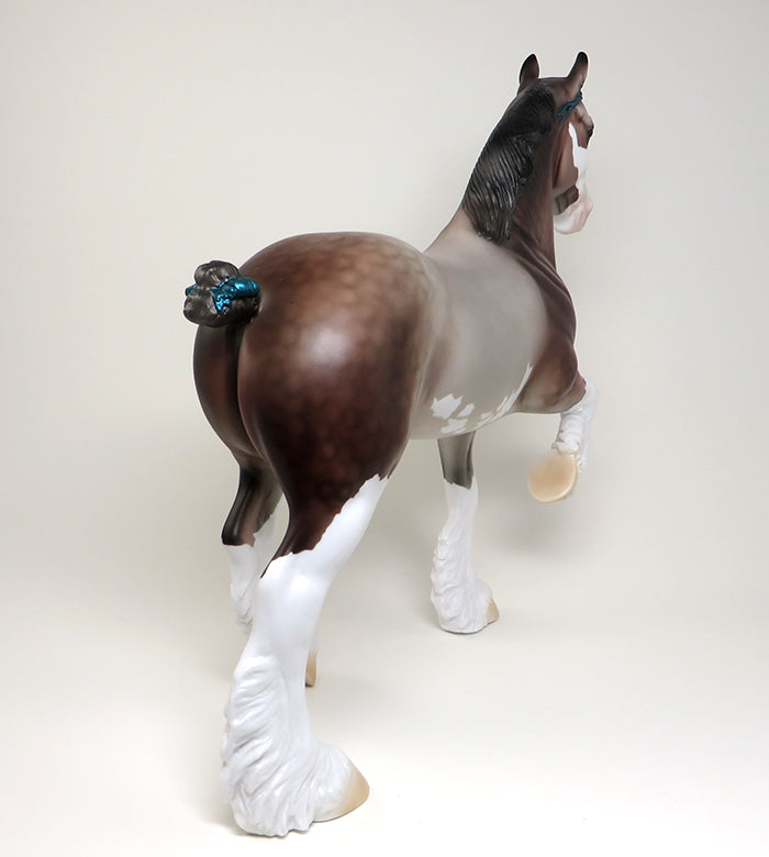 OLYMPUS - ROSE GREY PAINT TROTTING DRAFTER MODEL HORSE - 2/5