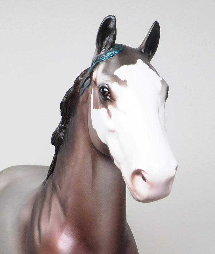 OLYMPUS - ROSE GREY PAINT TROTTING DRAFTER MODEL HORSE - 2/5