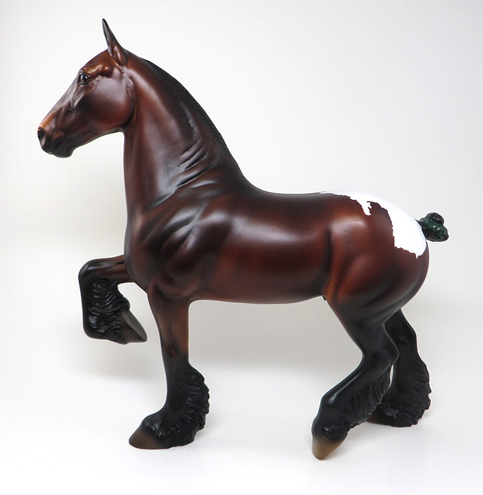 ZION - OOAK BAY NO SPOT BLANKET APPALOOSA TROTTING DRAFTER MODEL HORSE - 2/5