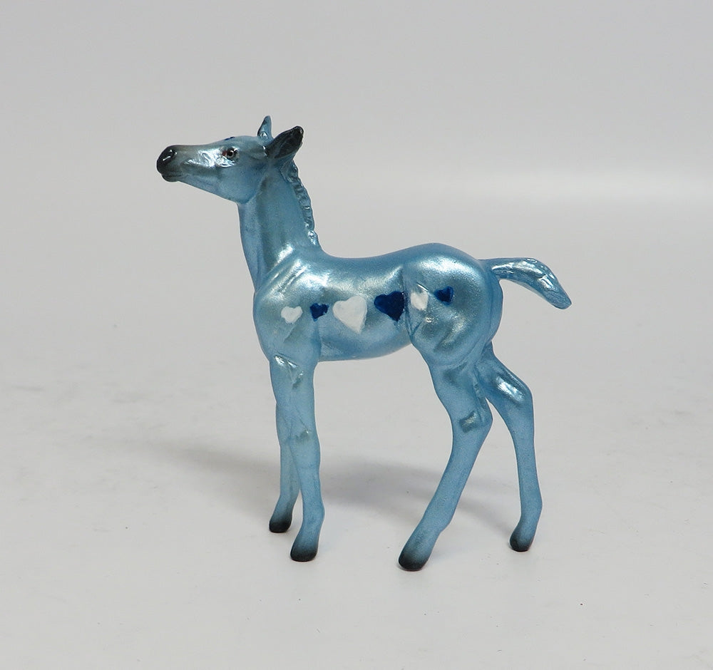 BABY-OOAK NON CUSTOM METALLIC LIGHT BLUE FOAL CHIP W/ HEARTS EA 2018