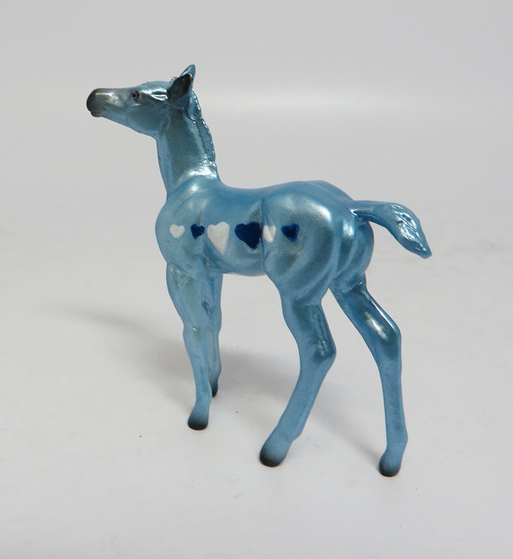 BABY-OOAK NON CUSTOM METALLIC LIGHT BLUE FOAL CHIP W/ HEARTS EA 2018