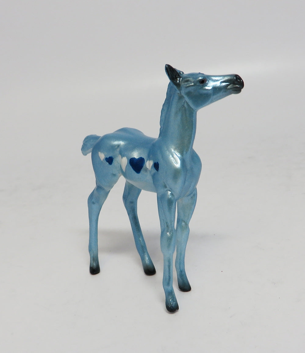BABY-OOAK NON CUSTOM METALLIC LIGHT BLUE FOAL CHIP W/ HEARTS EA 2018