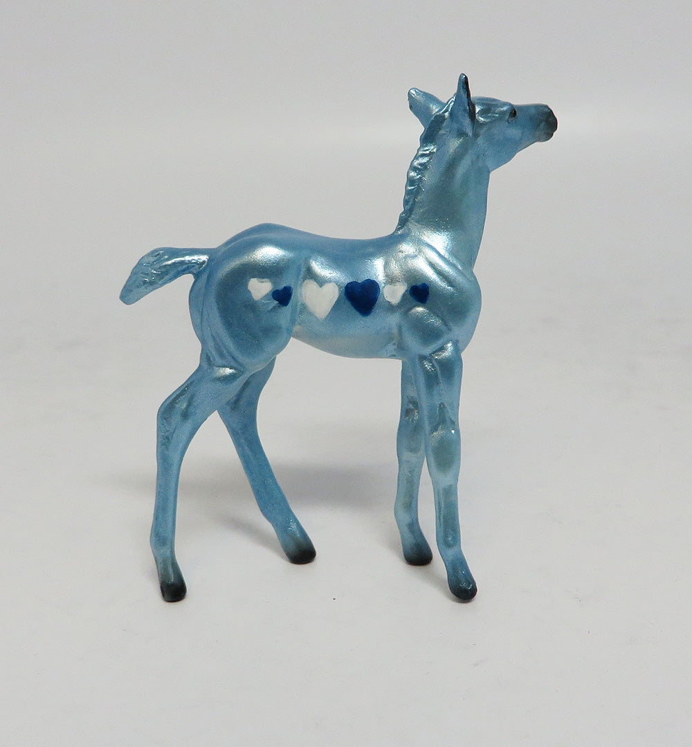 BABY-OOAK NON CUSTOM METALLIC LIGHT BLUE FOAL CHIP W/ HEARTS EA 2018
