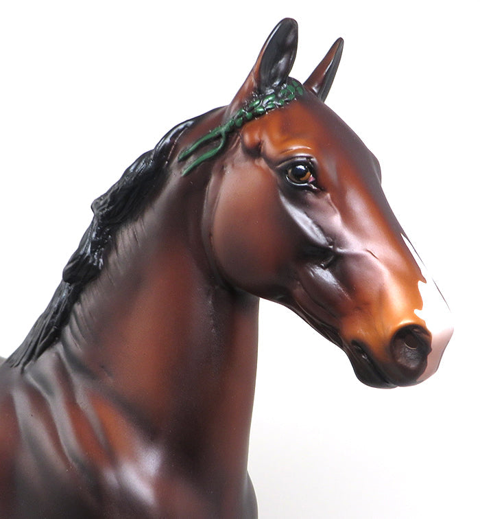 ZION - OOAK BAY NO SPOT BLANKET APPALOOSA TROTTING DRAFTER MODEL HORSE - 2/5