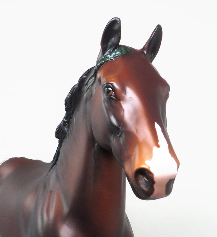 ZION - OOAK BAY NO SPOT BLANKET APPALOOSA TROTTING DRAFTER MODEL HORSE - 2/5