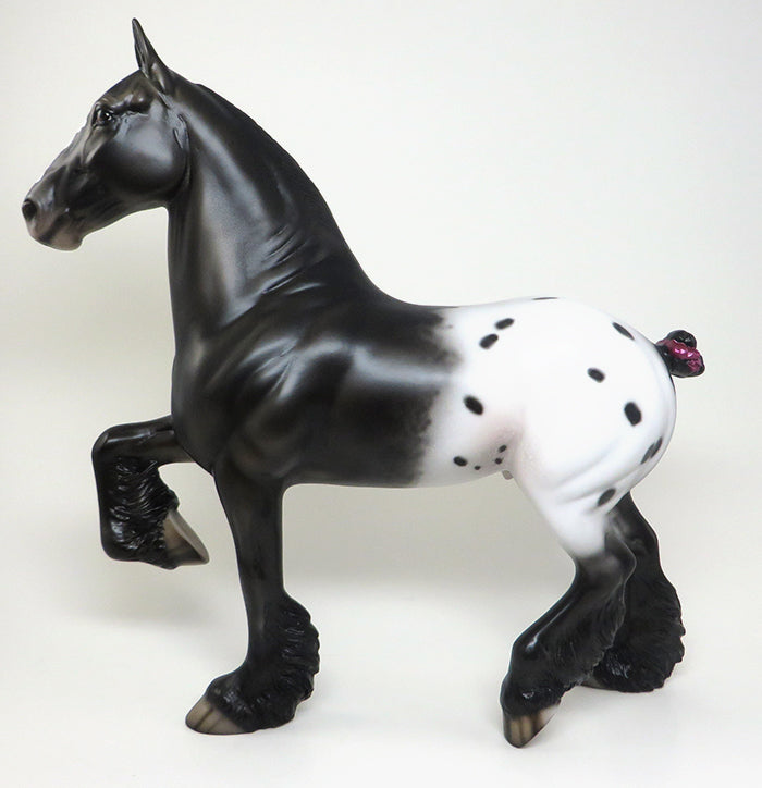 AESOP - OOAK APPALOOSA TROTTING DRAFTER MODEL HORSE - 2/5