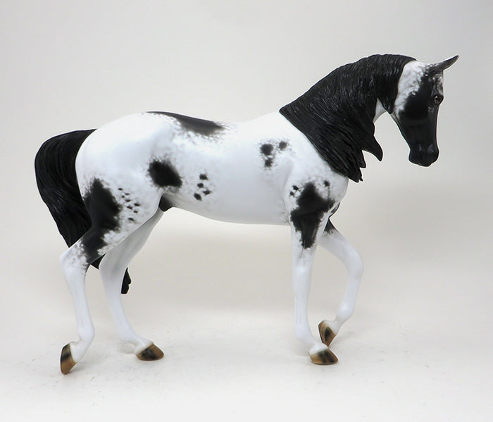 LLAGO-BLACK AND WHITE PINTO-THOROUGHBRED-OOAK-10/22