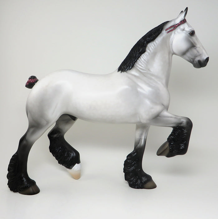 grey trotting drafter