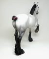 CYPRUS - OOAK DAPPLE GREY TROTTING DRAFTER MODEL HORSE - 2/5