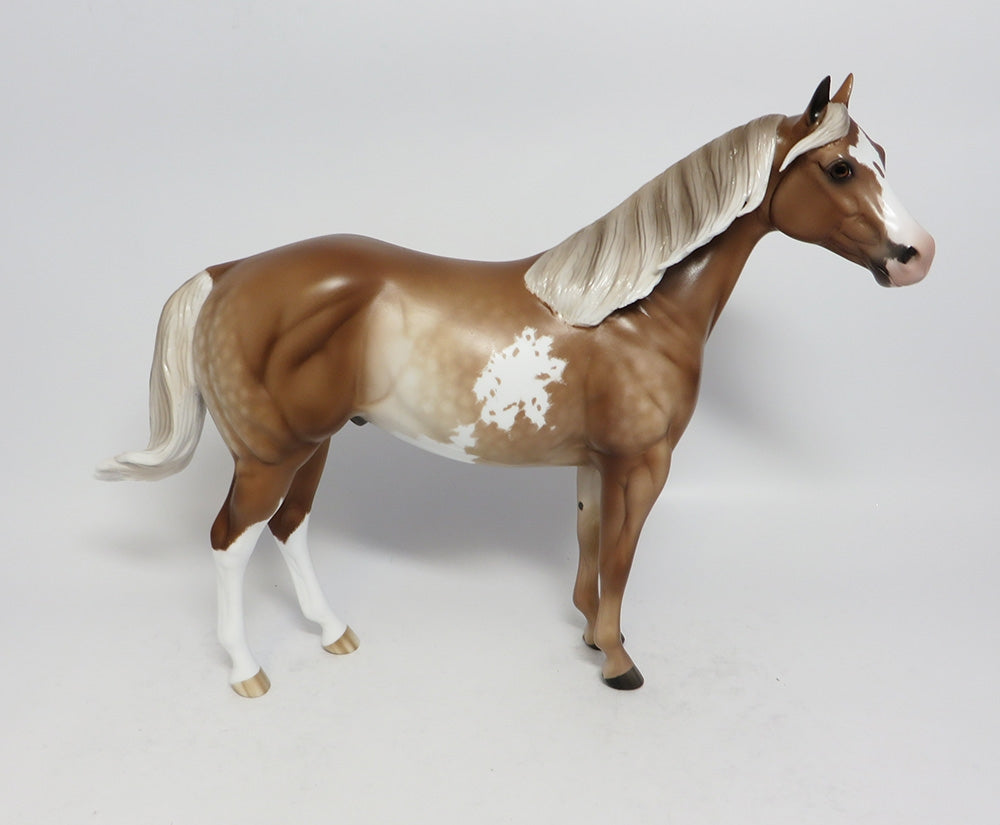 DAYDREAM BELIEVER~OOAK DAPPLE CREME SORREL OVERO ISH BY SHERYL LEISURE 1/5/18