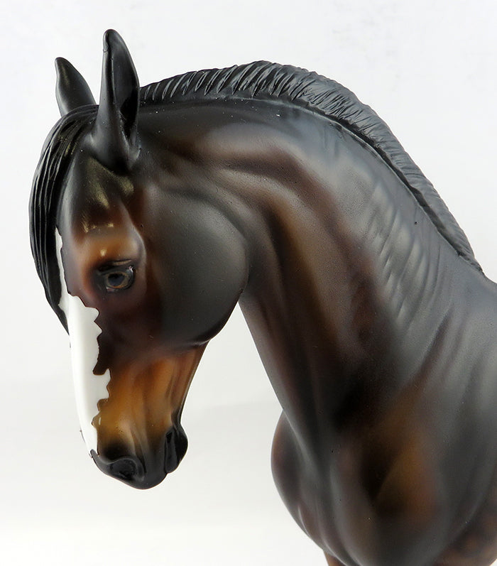 ROYALE REVENGE-OOAK DAPLE BAY ANDALUSIAN MODEL HORSE 1/13