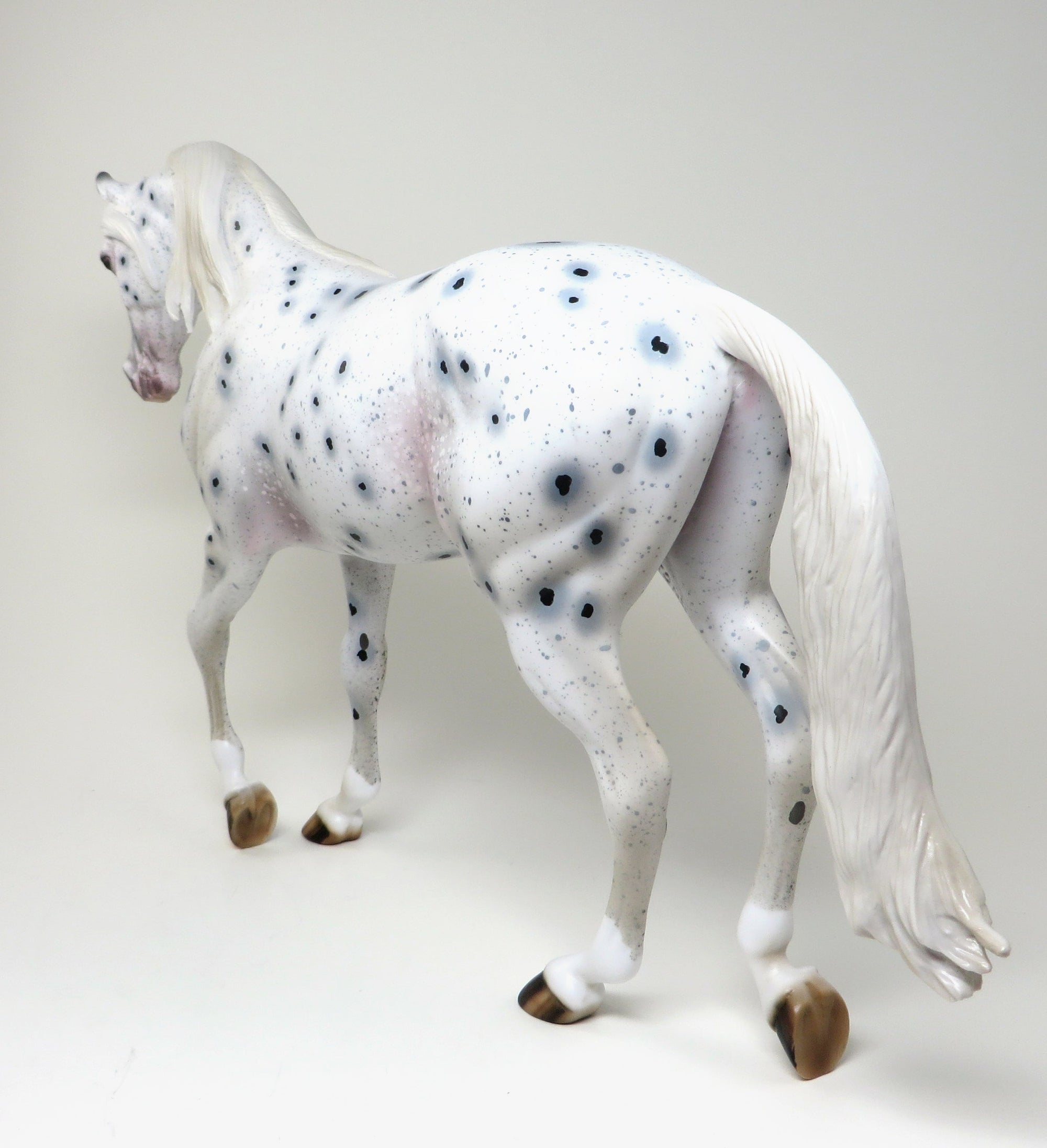 LATE 2 THE PARTY - OOAK APPALOOSA THOROUGHBRED MODEL HORSE  - 2/5