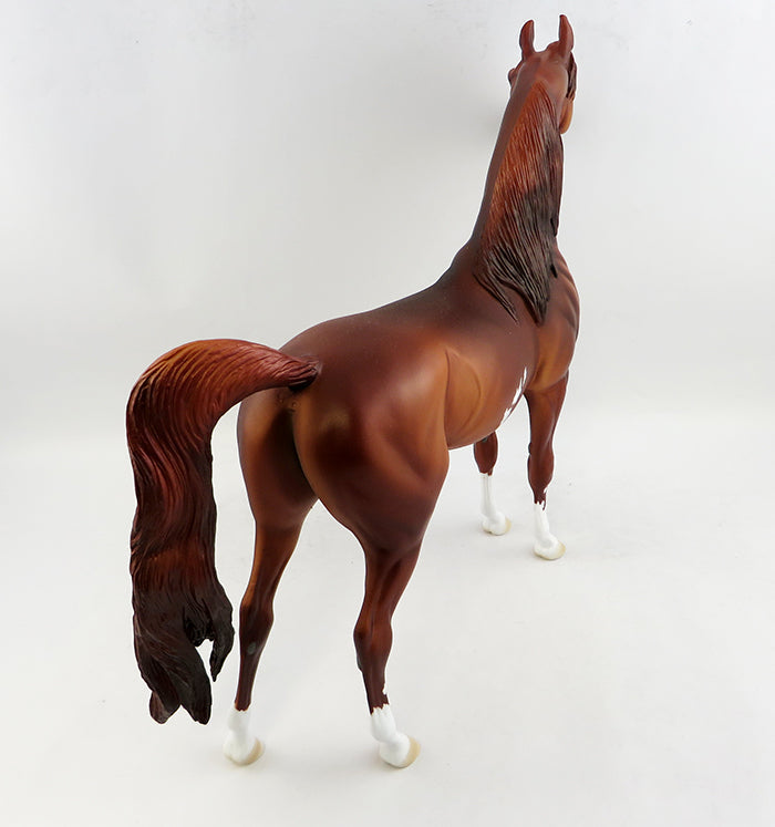 FLAME RUNNER-OOAK CHESTNUT PAINT ARABIAN MODEL HORSE 1/12