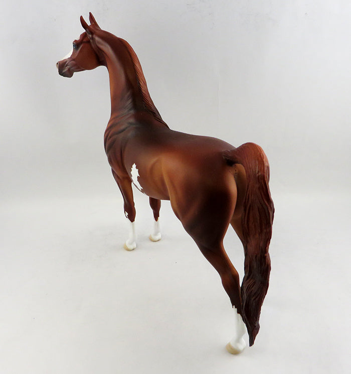 FLAME RUNNER-OOAK CHESTNUT PAINT ARABIAN MODEL HORSE 1/12