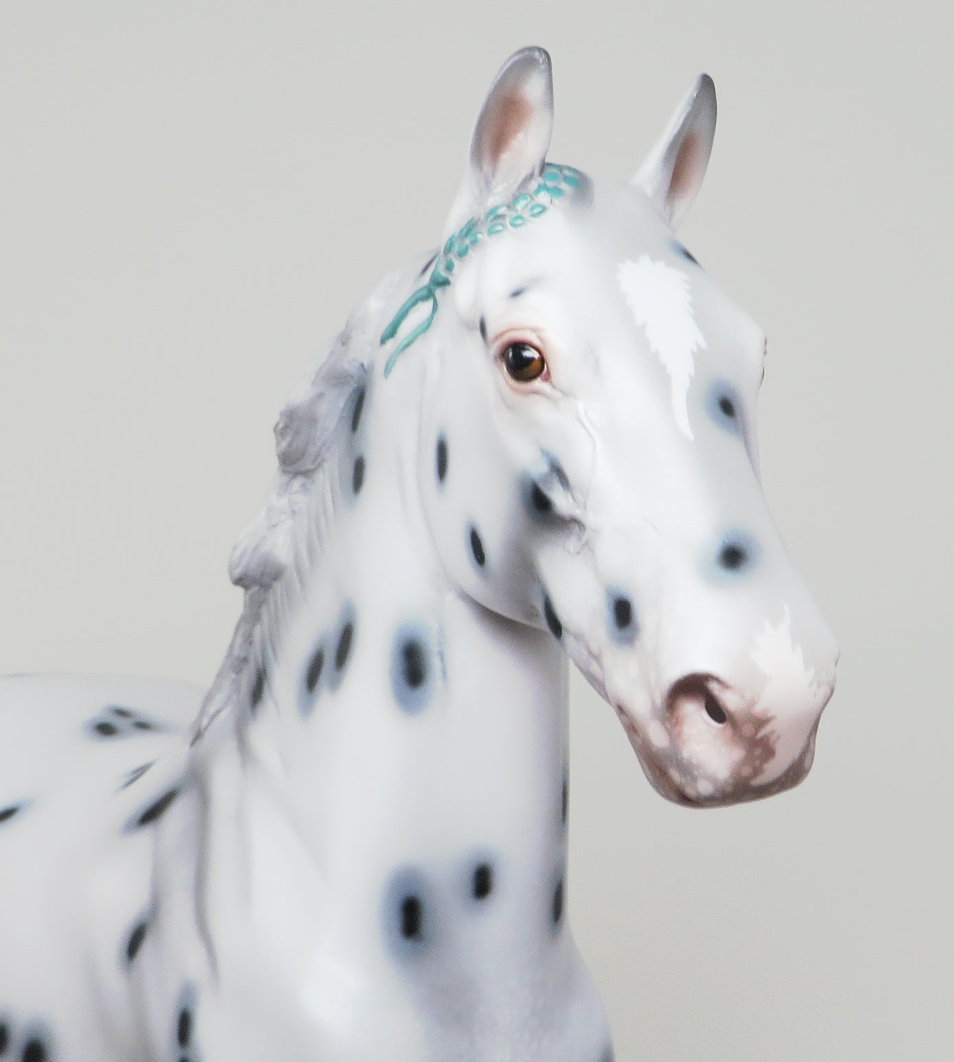 MR. PRETENTIOUS - OOAK APPALOOSA TROTTING DRAFTER MODEL HORSE - 2/5