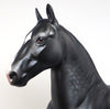 ALAISTAR - OOAK DAPPLE BLACK TROTTING DRAFTER MODEL HORSE - 2/5