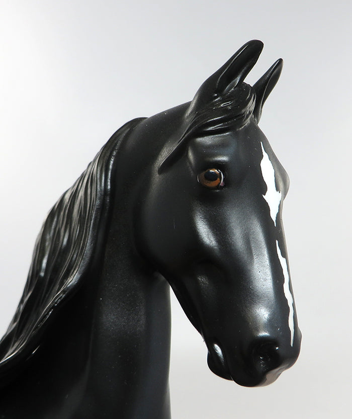 ARCHIBALD-OOAK BLACK SADDLEBRED MODEL HORSE 08/10