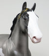 BRINLEY - OOAK  GREY PAINT TROTTING DRAFTER MODEL HORSE - 2/5