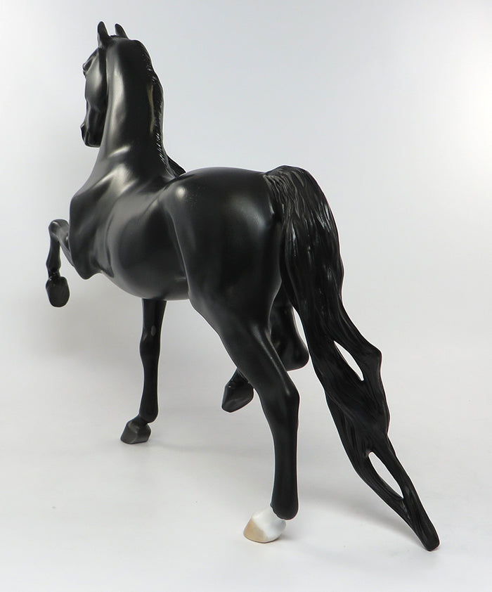 ARCHIBALD-OOAK BLACK SADDLEBRED MODEL HORSE 08/10
