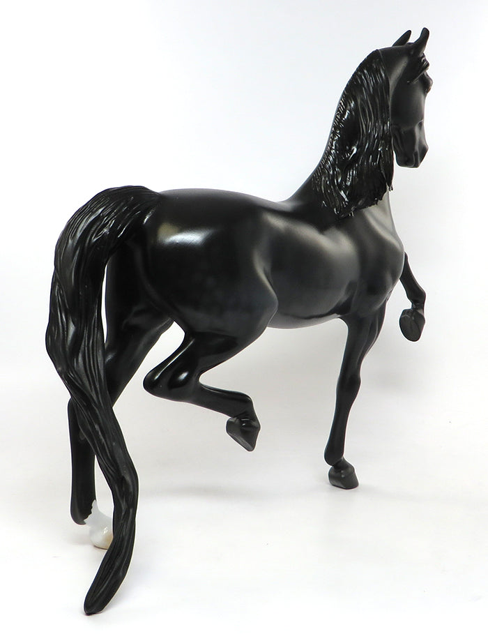 ARCHIBALD-OOAK BLACK SADDLEBRED MODEL HORSE 08/10
