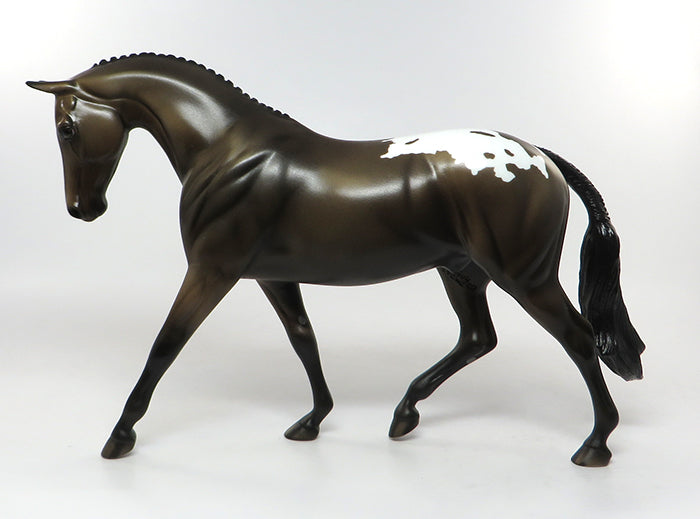 THE HAPPY APPY-OOAK BAY APPALOOSA WITH BLANKET ENGLISH PONY MODEL HORSE 08/08