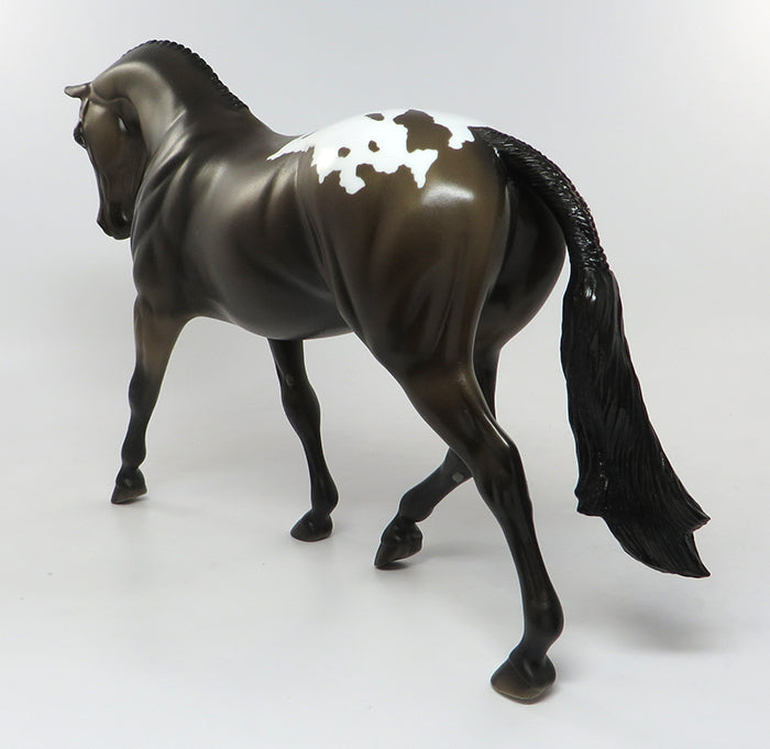 THE HAPPY APPY-OOAK BAY APPALOOSA WITH BLANKET ENGLISH PONY MODEL HORSE 08/08