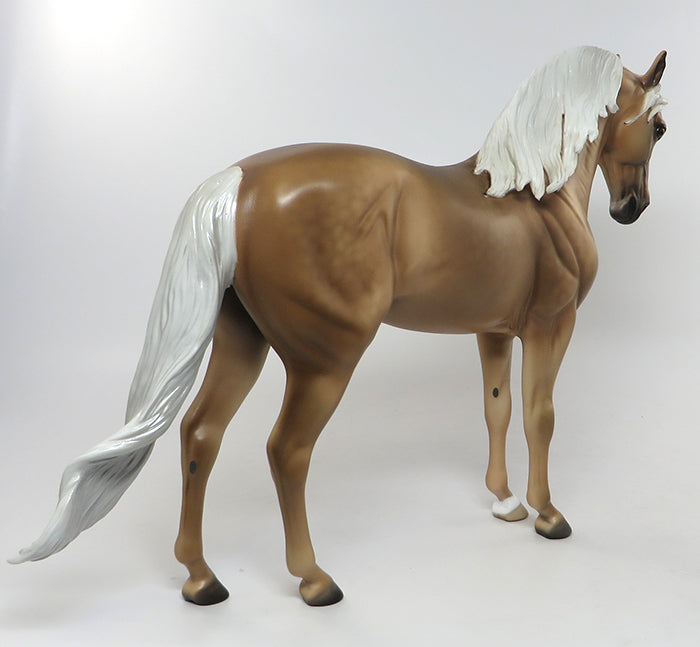 BALDUINO-OOAK DAPPLED PALOMINO ANDALUSIAN MODEL HORSE BY SHERYL LIESURE 08/04/16