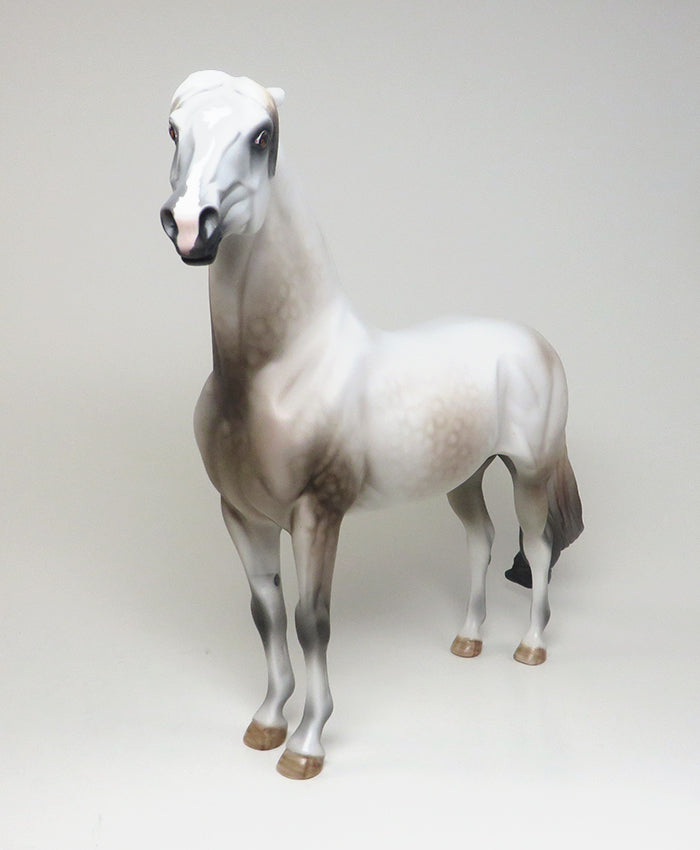 AMOUR - DAPPLE ROSE GREY PINNED EAR MORGAN LIMITED EDITION MODEL HORSE - LE4 - 2/5