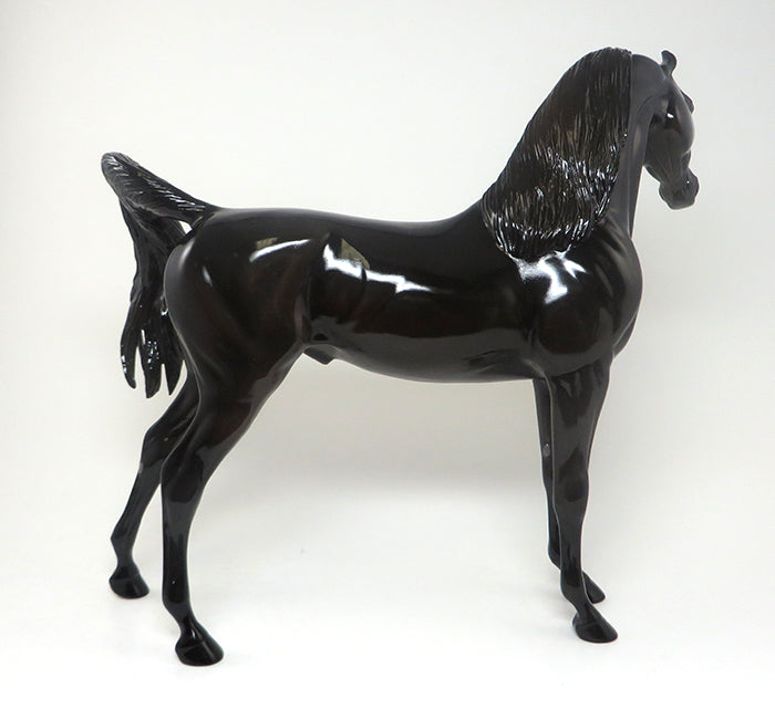 TOO STRONG - OOAK DARK BROWN ARABIAN MODEL HORSE - 2/8