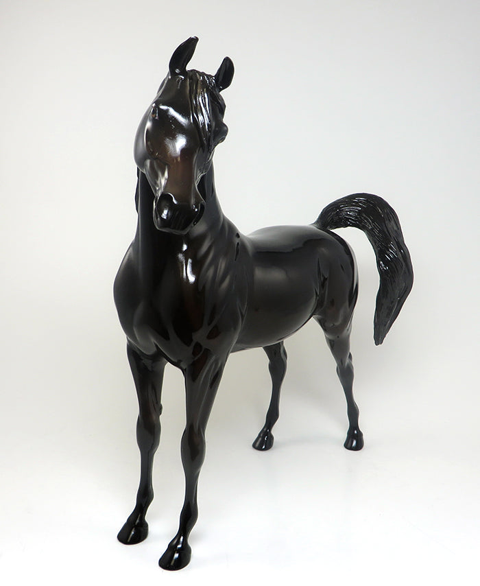 TOO STRONG - OOAK DARK BROWN ARABIAN MODEL HORSE - 2/8