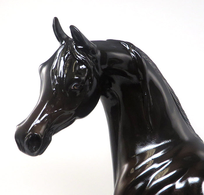 TOO STRONG - OOAK DARK BROWN ARABIAN MODEL HORSE - 2/8