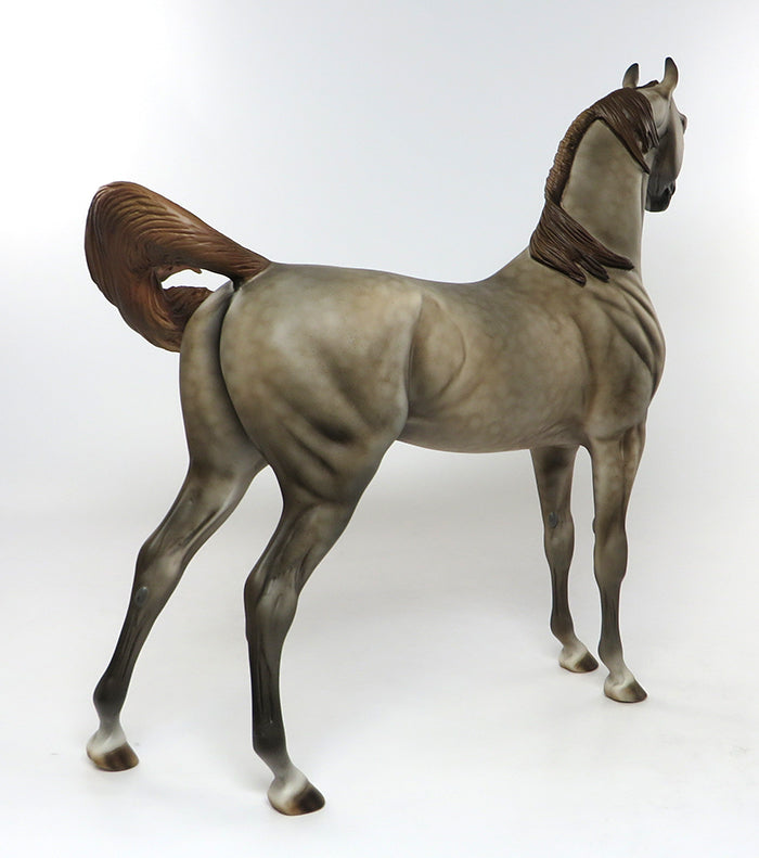 AZRAFF &quot;Elegant&quot;-OOAK CHESTNUT DAPPLED ROAN ARABIAN MODEL HORSE PAINTED BY ALLEN KATT 08/08