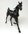 CRAZY ABOUT CHOCOLATE - OOAK DARK BROWN  YEARLING MODEL HORSE - 2/8