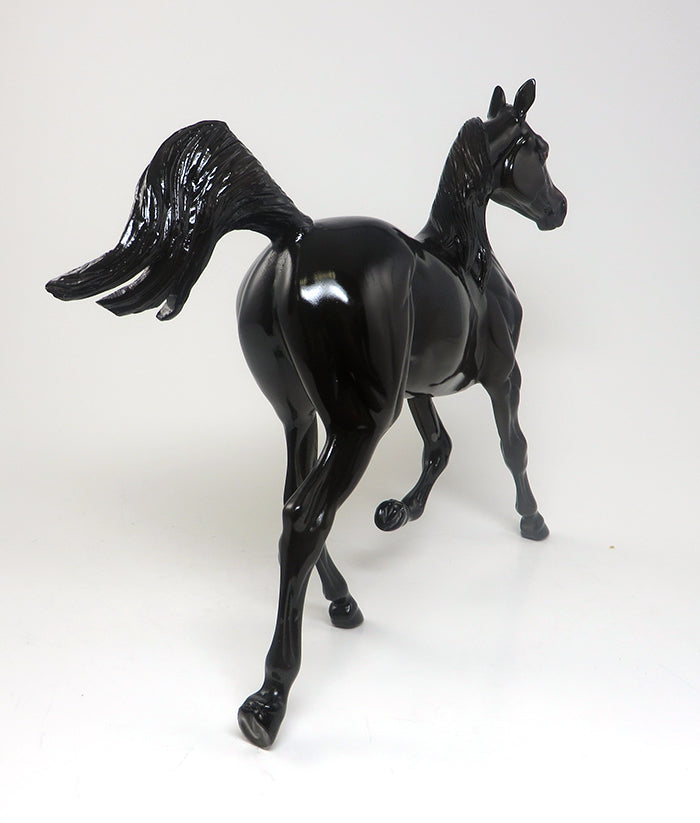 CRAZY ABOUT CHOCOLATE - OOAK DARK BROWN  YEARLING MODEL HORSE - 2/8