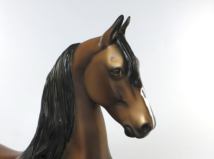 SANGRIA SUNRISE-OOAK BUCKSKIN SADDLEBRED MODEL HORSE 8/5