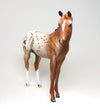 CHER - OOAK CHESTNUT APPALOOSA WEANLING MODEL HORSE - 2/11