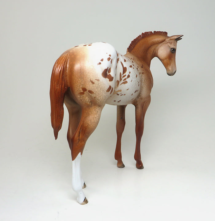 CHER - OOAK CHESTNUT APPALOOSA WEANLING MODEL HORSE - 2/11