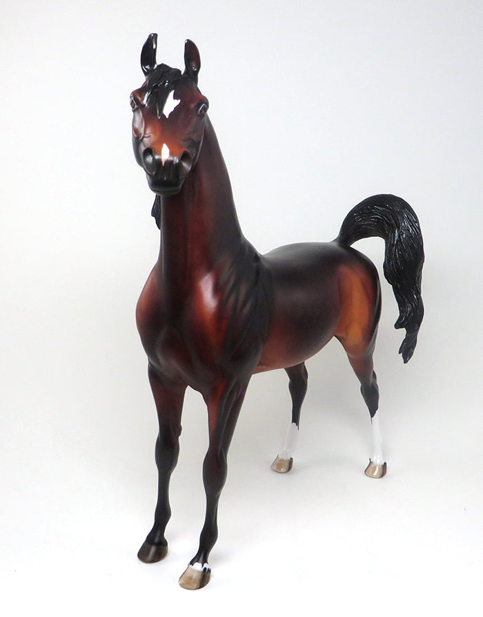 SUGAR SHACK - OOAK DAPPLE BAY ARABIAN MODEL HORSE - 2/11